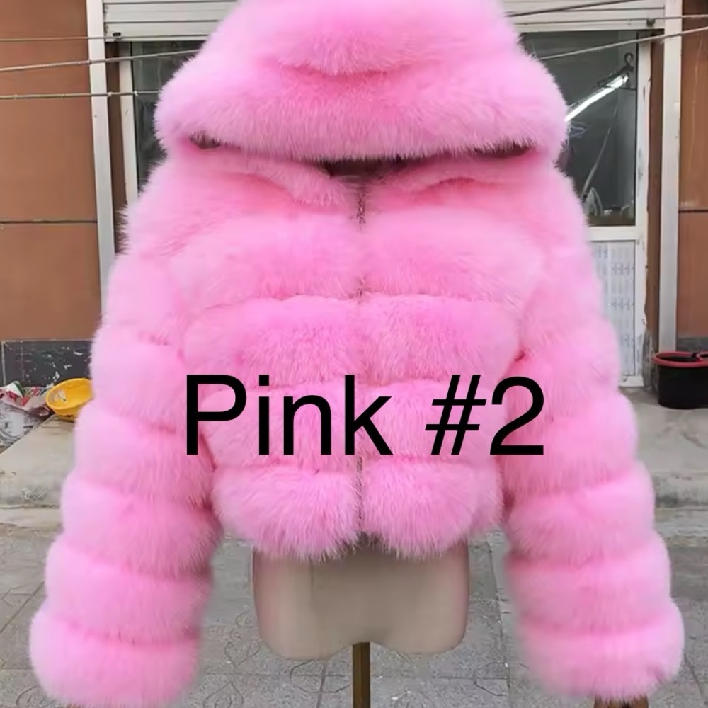 Luxurious pink real Fur Jacket (4 shades ) - Picture 2 of 4